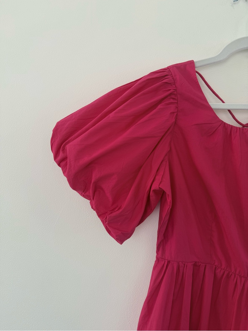 NWT Anthropologie Puff-Sleeve Romper Vibrant Brunch Summer Vacation Size 6 - Picture 5 of 14